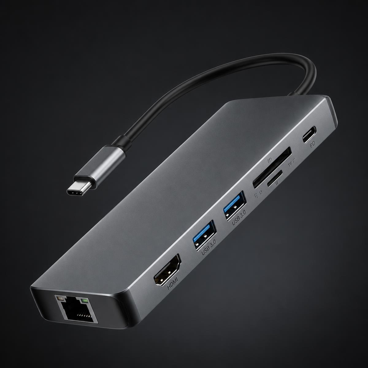 ৮-ইন-১ USB-C হাব মাল্টিপোর্ট অ্যাডাপ্টার